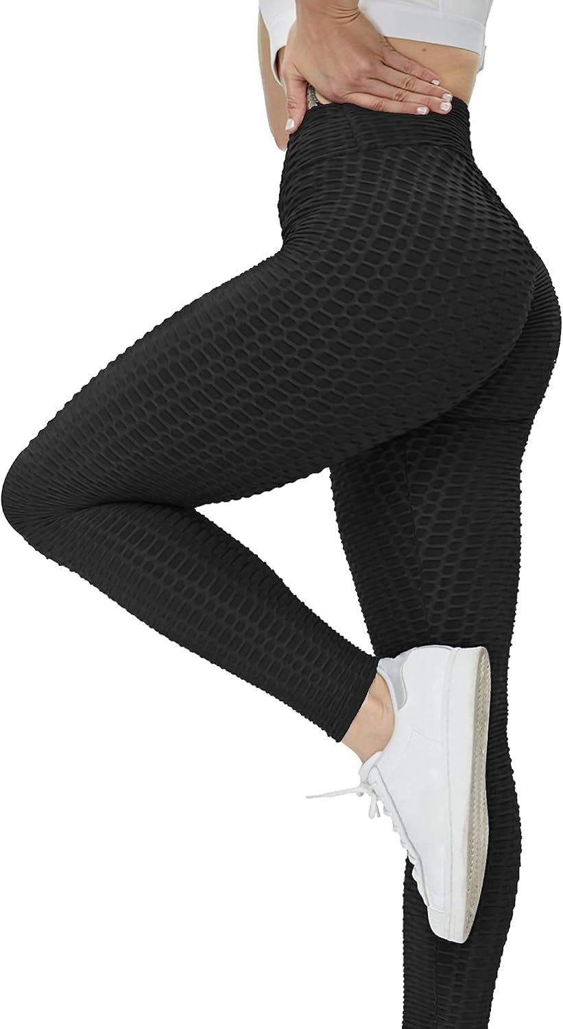 High Waisted Butt Lift Workout Leggings for Women | High Waist Tummy Control,Butt Lift Contour Design,Honeycomb Textured Fabric,Tretch Breathable,For Yoga Gym Daily Wear