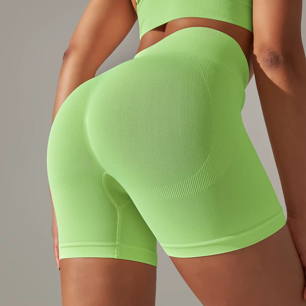 Women Sports Shorts Seamless Yoga Shorts Fitness Squat Proof Shorts High Waist Gym Shorts Push up Training Leggings Shorts
