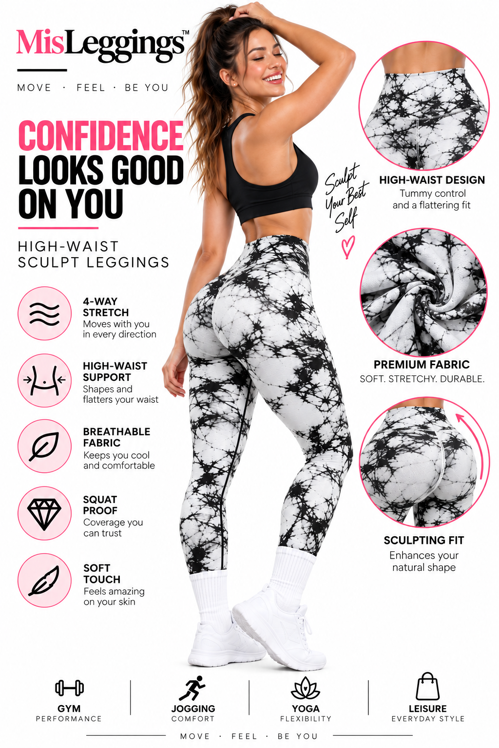 Scrunch Butt-Lift Leggings — Seamless High-Waist Workout Tights